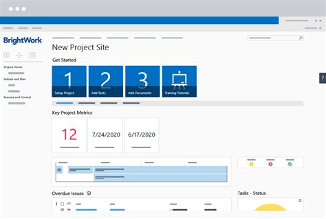 SharePoint team site template project management