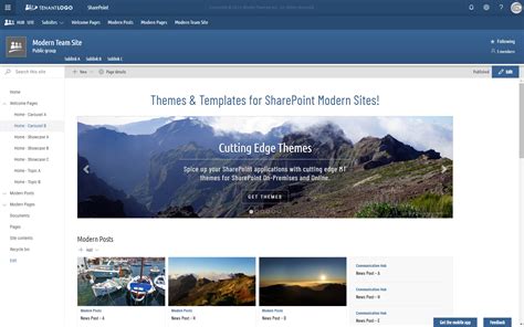 SharePoint Team Site Templates Customization