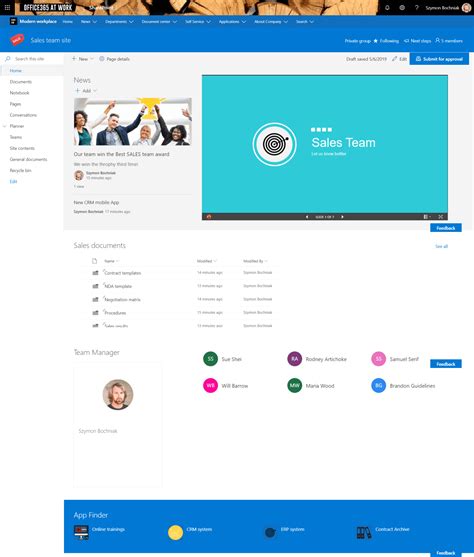 SharePoint Team Site Example