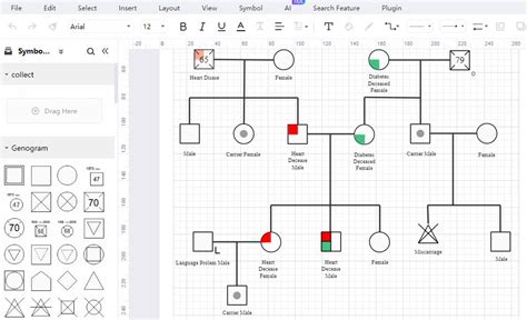 Sharing and collaborating on a genogram