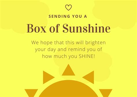 Sharing a Box of Sunshine