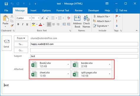 Sharing Excel Files via Email Attachment