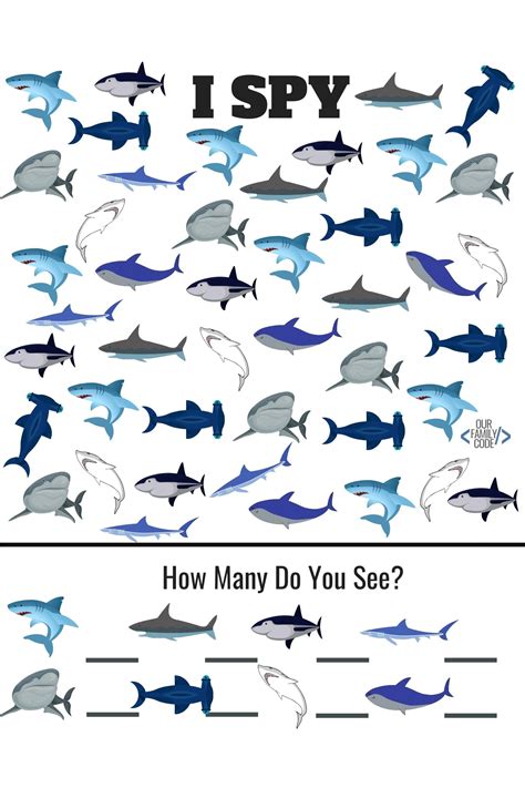 Shark activity sheet for kids