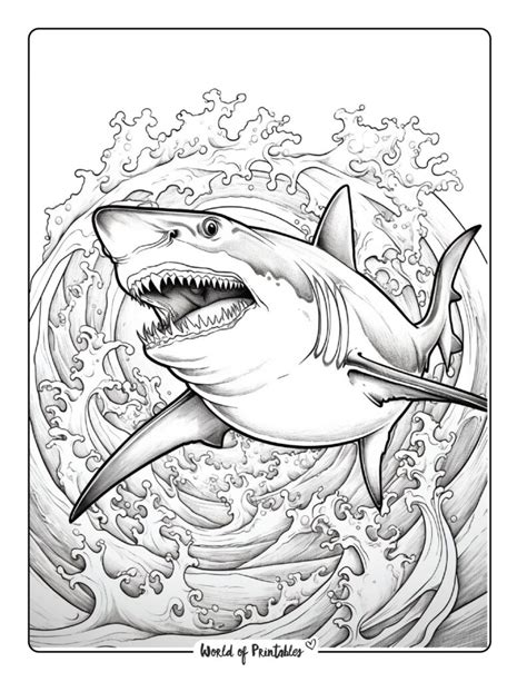 Shark Coloring Pages for Educators