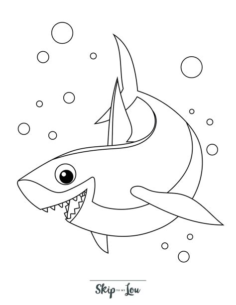 Shark coloring pages for kids fun activities