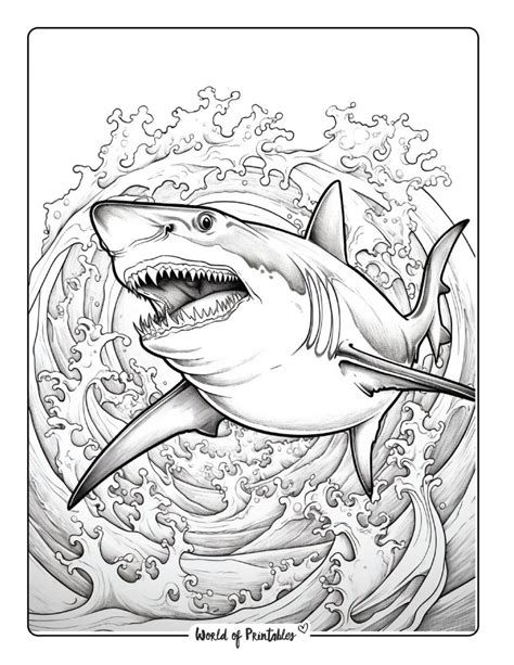 Popular Shark Species for Coloring Pages