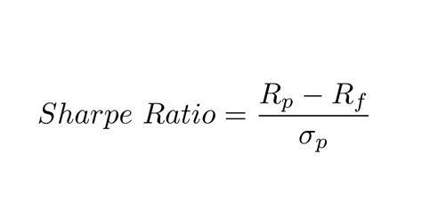 Sharpe Ratio Formula