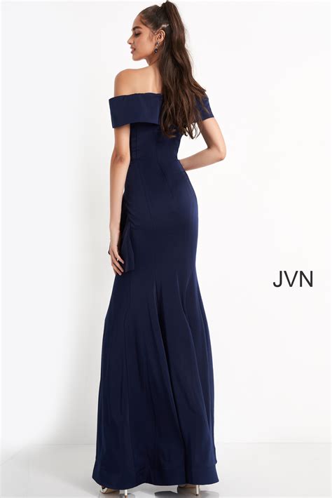 Sheath Navy Prom Dress