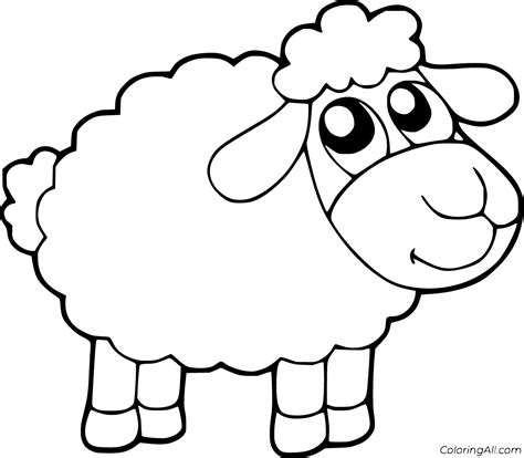 Sheep coloring pages for kids