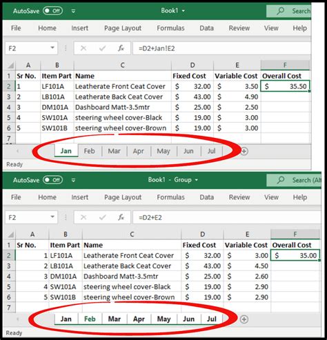 Sheet Grouping Example 2