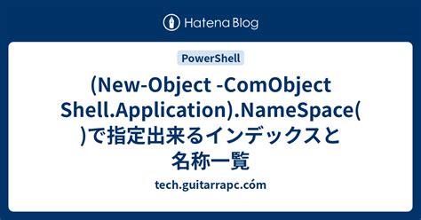 Shell Object Namespace