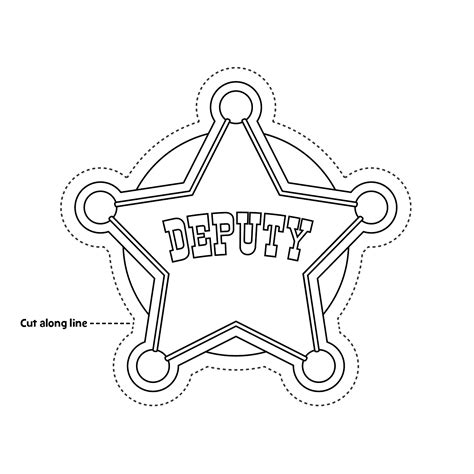 Sheriff badge templates for classroom