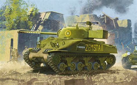 M4A1 Sherman Firefly Tank Painting