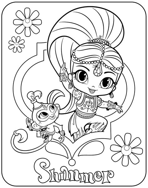 Shimmer and Shine coloring pages for fun