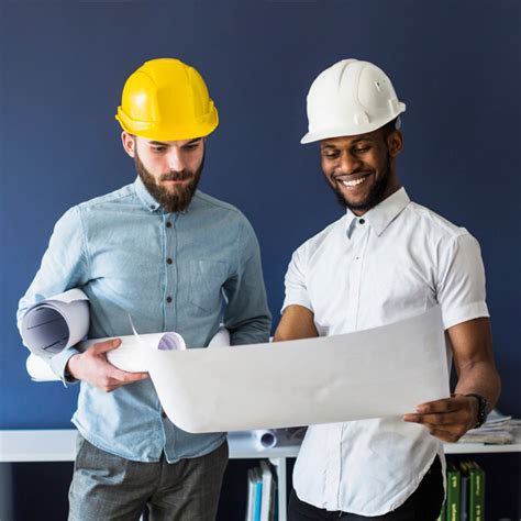 Ship Engineer Looking at Blueprint