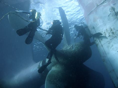 Ship repair diving is a high-paying job that requires knowledge of equipment and systems used in commercial diving.