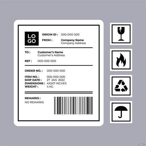 Shipping Label Design Example 3