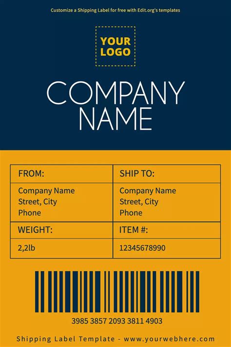 Shipping Label Design Example 4