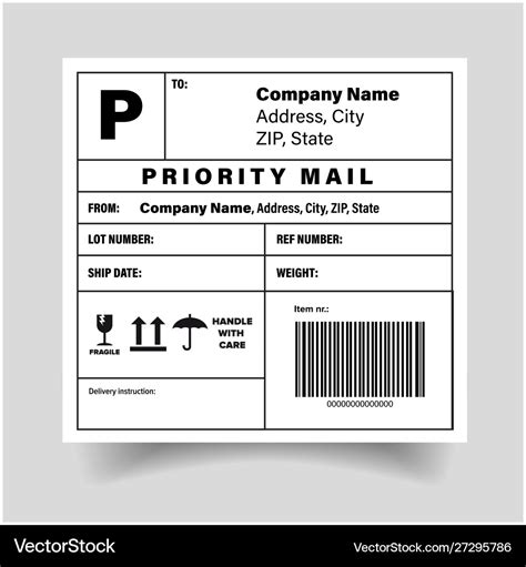 Shipping Label Template PSD