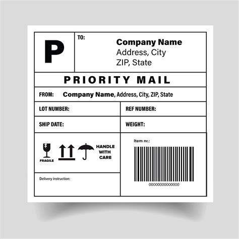 Shipping Labels Template