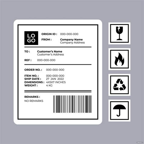 A picture of shipping labels