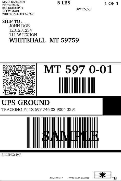 Shipping Labels Template