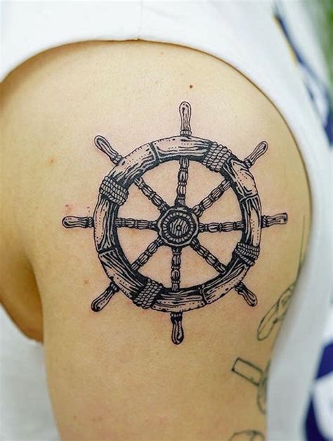 Ship's Wheel Tattoo Design