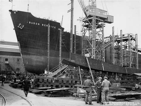 A historical image of the Port Jefferson Shipyard