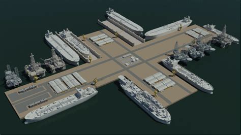 An image of the Port Jefferson Shipyard's operations