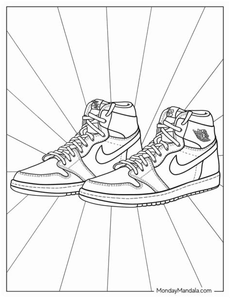 Shoe Designs Coloring Page