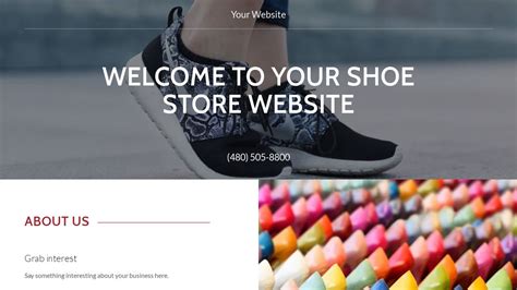 Shoe Store Website Template Design Example 6