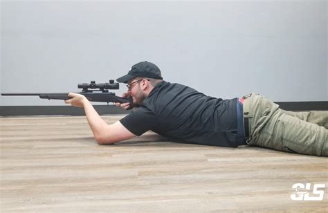 A Marine demonstrating a proper shooting stance