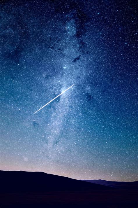 A shooting star in space