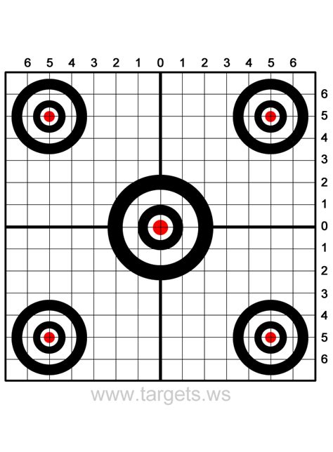 Shooting target template