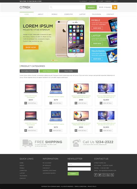 Shopify Home Page Template Design Examples