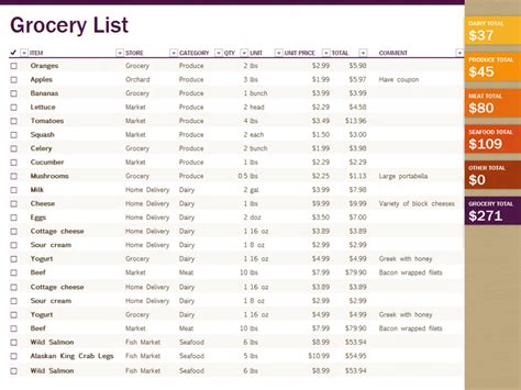 Shopping List Template Excel Image 3