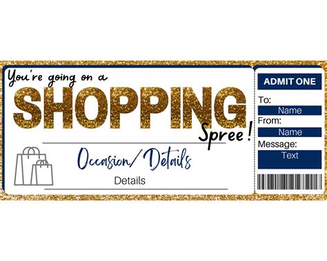 Shopping Spree Certificate Template 5