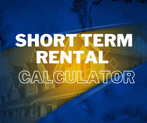 Short-term rental calculator template