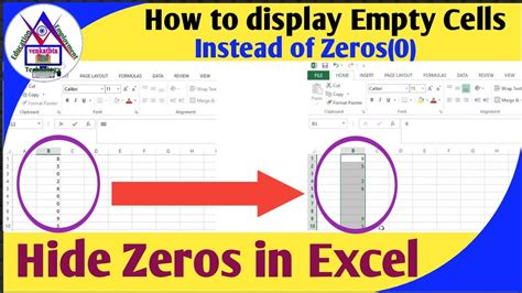 Show Blank Cells Instead of Zeros