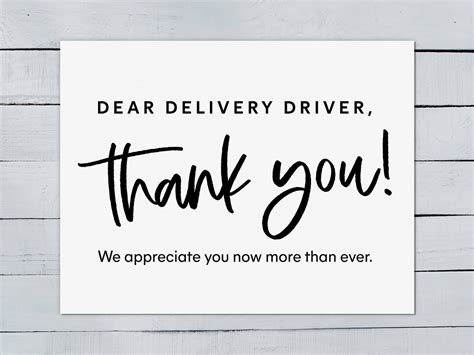 A person showing appreciation for a delivery driver