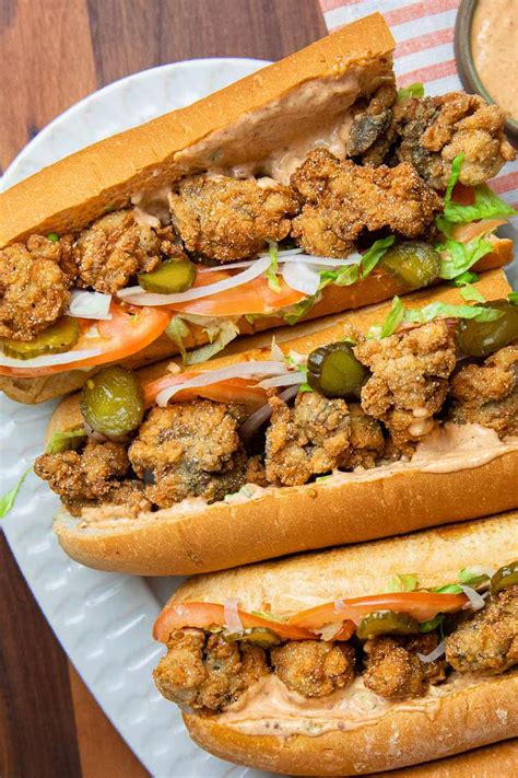 Shrimp and oyster po' boy at Katie's Seafood Market