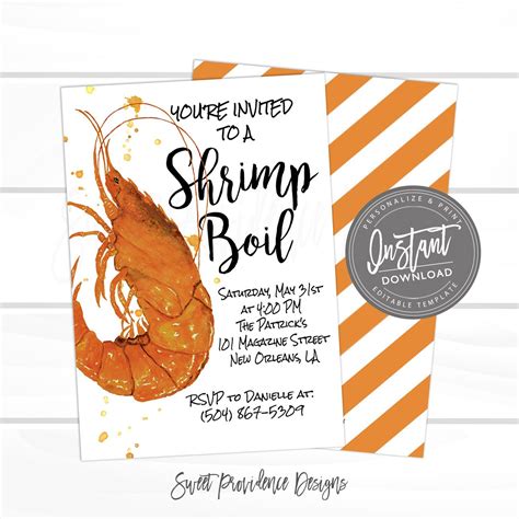 Shrimp Boil Invitation Template 9