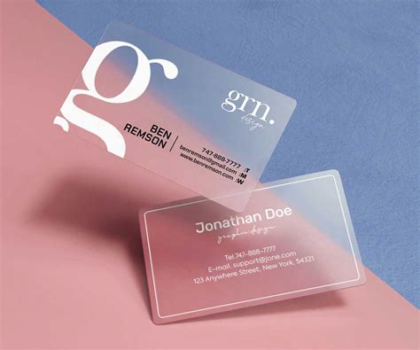 Shrink Paper Business Cards Example