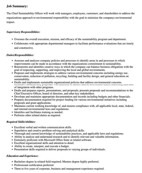 SHRM Job Description Template Example 10