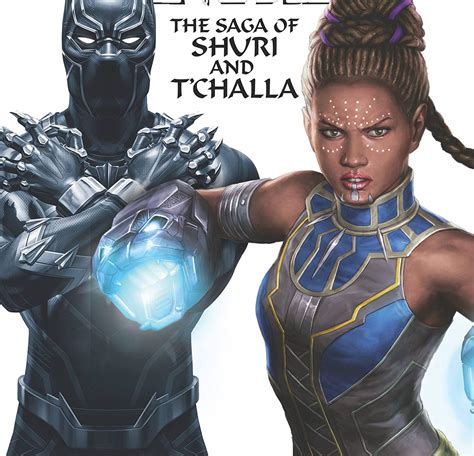 Shuri and T'Challa coloring page