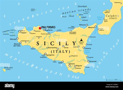 Sicily Political Map