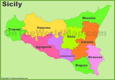 Sicily Regional Map