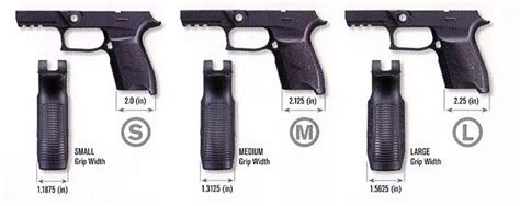 Sig P320 Grip Module Sizes