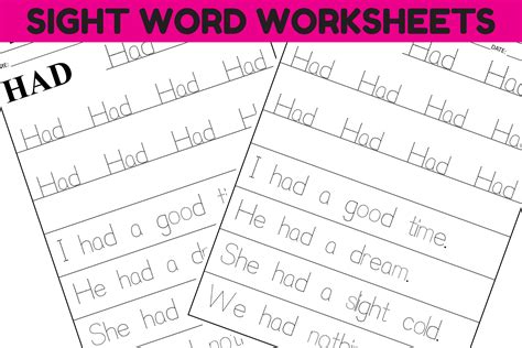 Sight words practice gallery