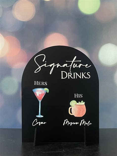 Signature Drink Sign Ideas